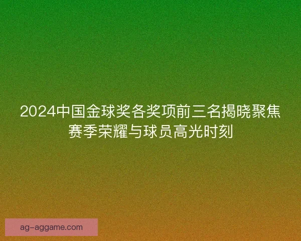 2024中国金球奖各奖项前三名揭晓聚焦赛季荣耀与球员高光时刻
